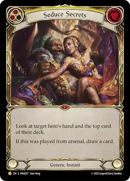Seduce Secrets (Yellow) (Gold) [Anq027] (Compendium Of Rathe - Antiquity Pack)  Rainbow Foil 1
