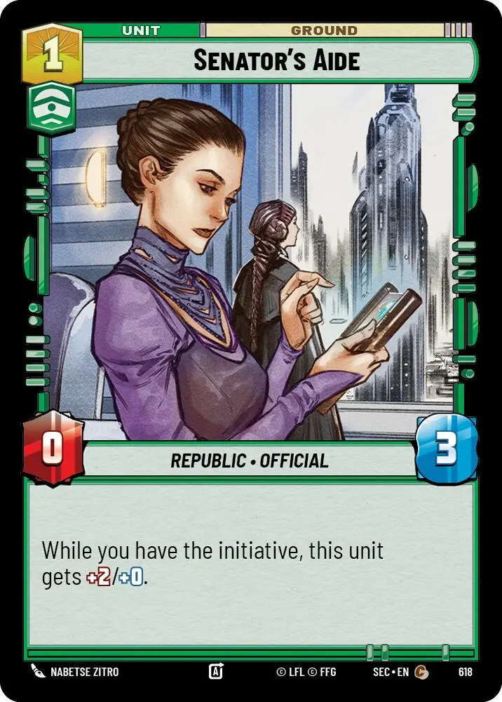 Senator's Aide (618) (Foil) (618) [Secrets Of Power] 1