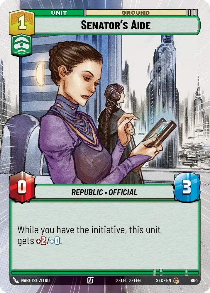 Senator's Aide (864) (Hyperspace Foil) (864) [Secrets Of Power] 1