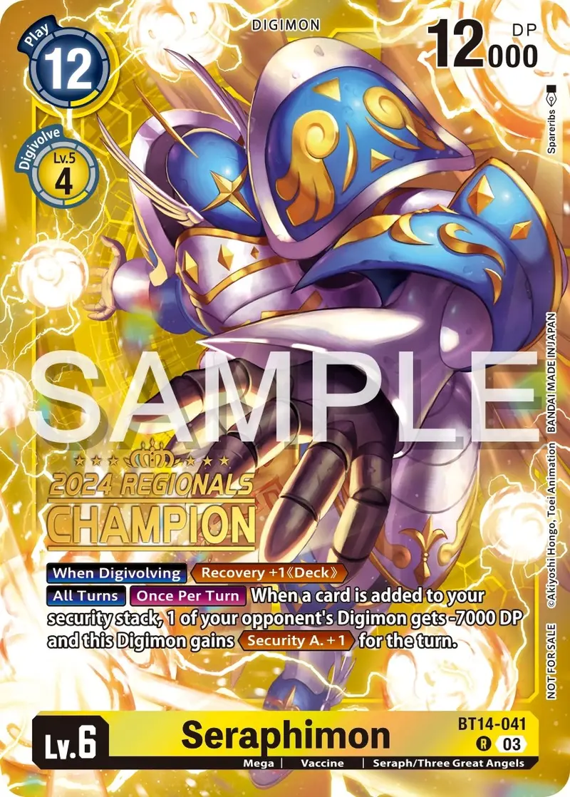 Seraphimon [Bt14-041] (2024 Regionals Champion) [Blast Ace Promos] 1