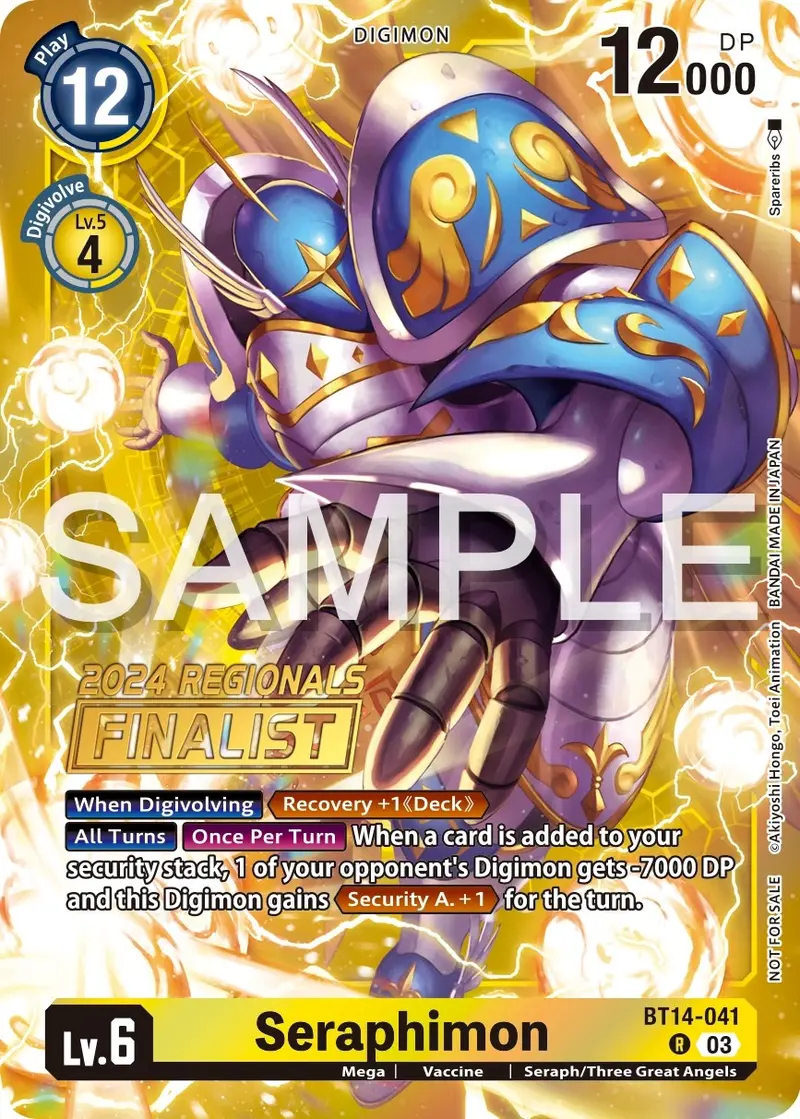 Seraphimon [Bt14-041] (2024 Regionals Finalist) [Blast Ace Promos] 1