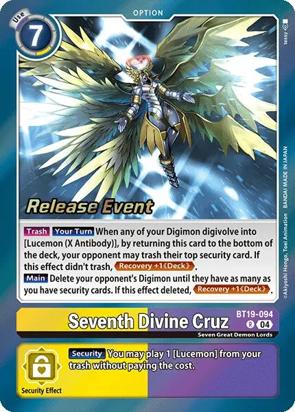 Seventh Divine Cruz [Bt19-094] [Release Special Booster Ver.2.0 Promos] 1