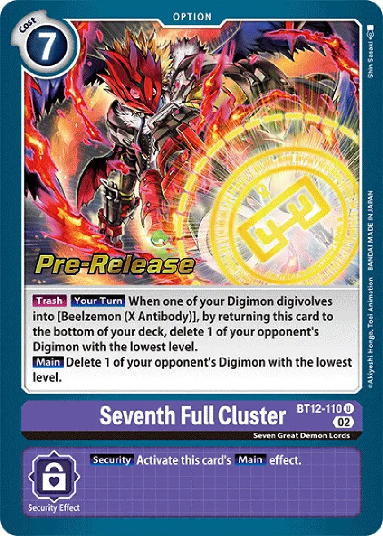 Seventh Full Cluster [Bt12-110] [Across Time Pre-Release Cards] 1