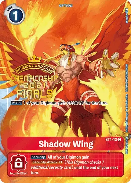 Shadow Wing [St1-13] (2021 Championship Finals Tamer's Evolution Pack) [Starter Deck: Gaia Red Promos] 1