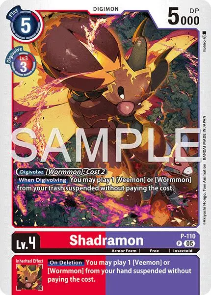 Shadramon [P-110] (Reprint) [Advanced Booster Digimon Generation] 1