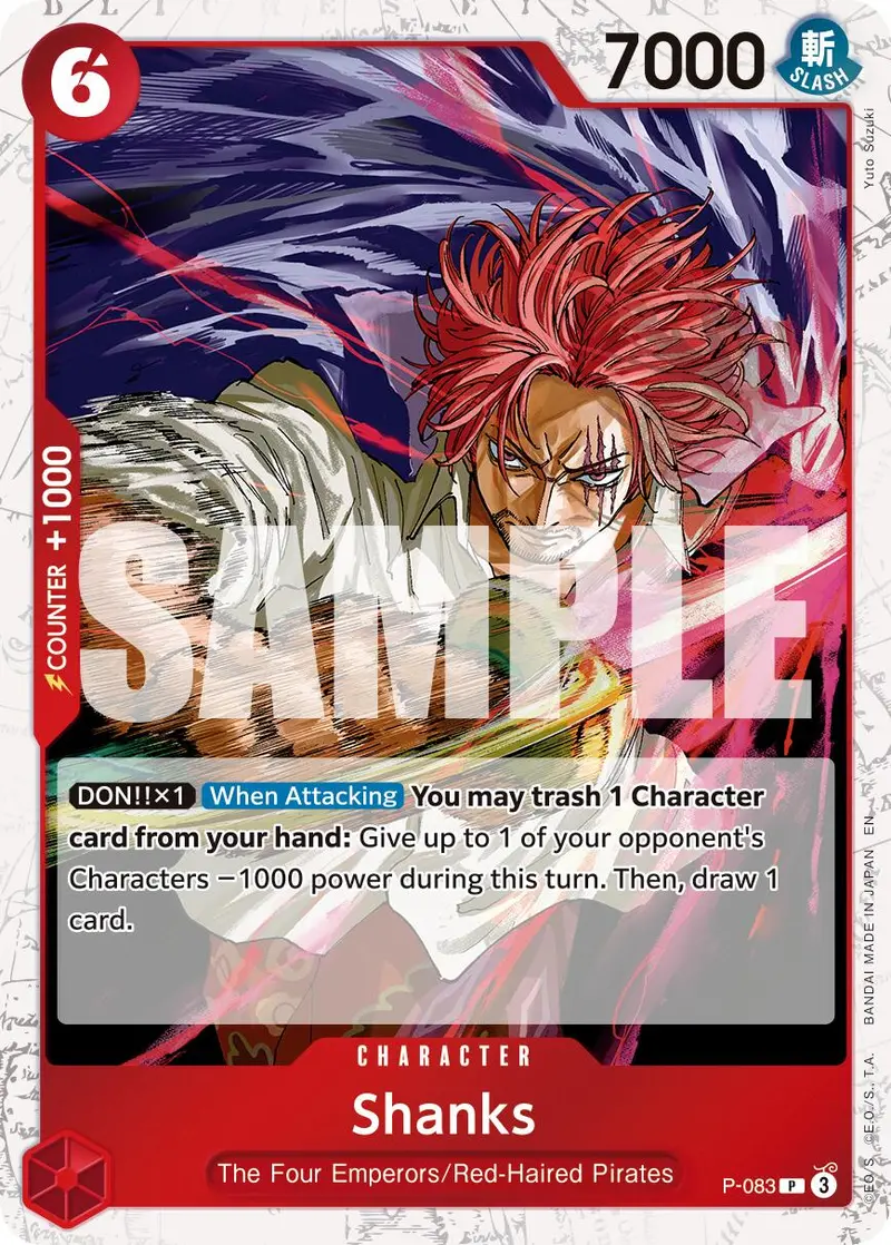 Shanks (P-083) (Pirate Foil) [Premium Booster -The Best- Vol. 2] 1