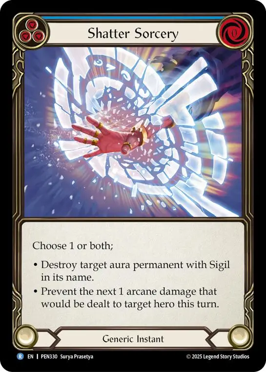 Shatter Sorcery (Blue) (Regular) [Pen330] (Compendium Of Rathe) 1