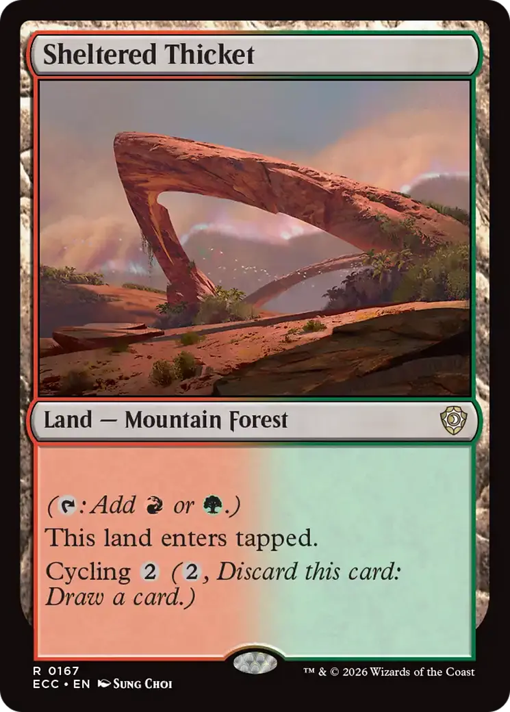 Sheltered Thicket [Lorwyn Eclipsed Commander] 1