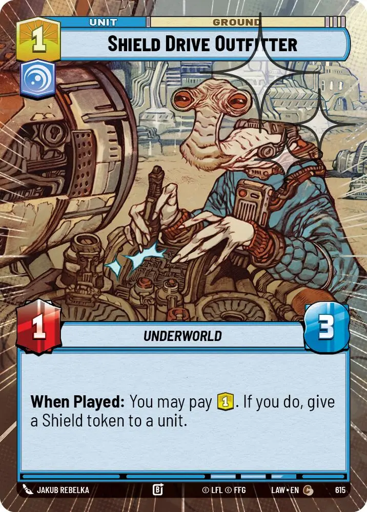 Shield Drive Outfitter (615) (Hyperspace Foil) (615) [A Lawless Time] 1