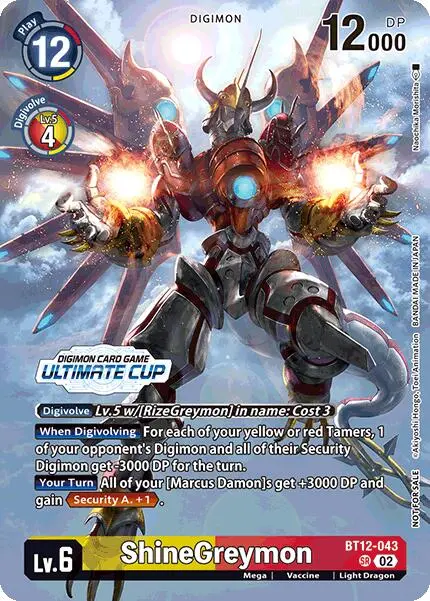 Shinegreymon [Bt12-043] (Ultimate Cup 2024) [Across Time] 1