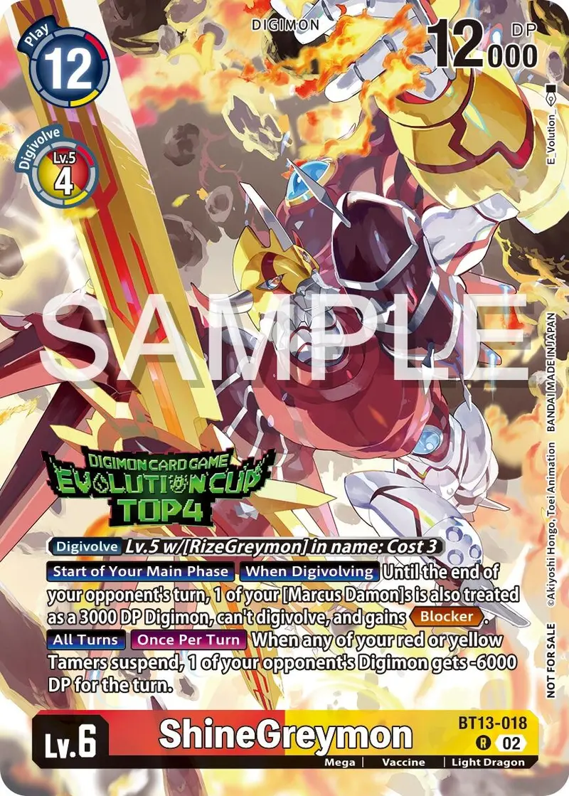 Shinegreymon [Bt13-018] (2024 Evolution Cup Top 4) [Versus Royal Knights Booster Promos] 1