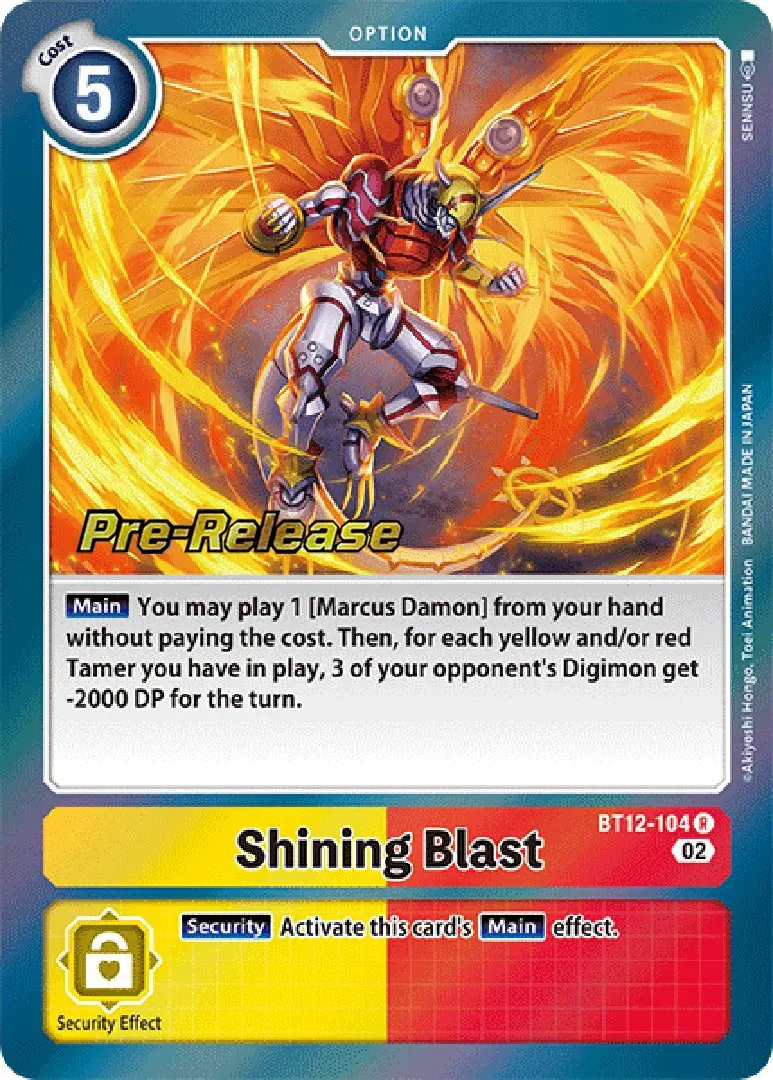 Shining Blast [Bt12-104] [Across Time Pre-Release Cards] 1