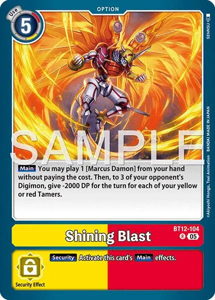 Shining Blast [Bt12-104] (Reprint) [Advanced Booster Digimon Generation] 1