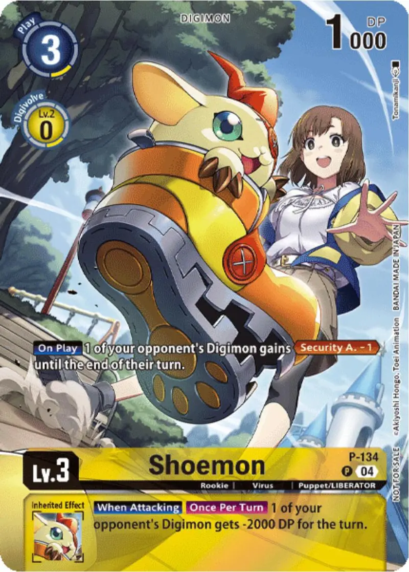 Shoemon [P-134] (Digimon Liberator Promotion) (Textured) [Promotional Cards] 1