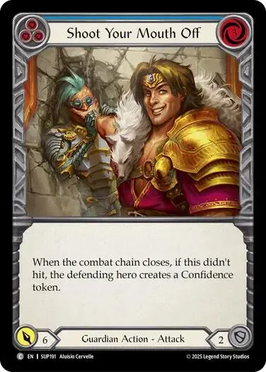 Shoot Your Mouth Off (Blue) [Sup191] (Super Slam)  Rainbow Foil 1