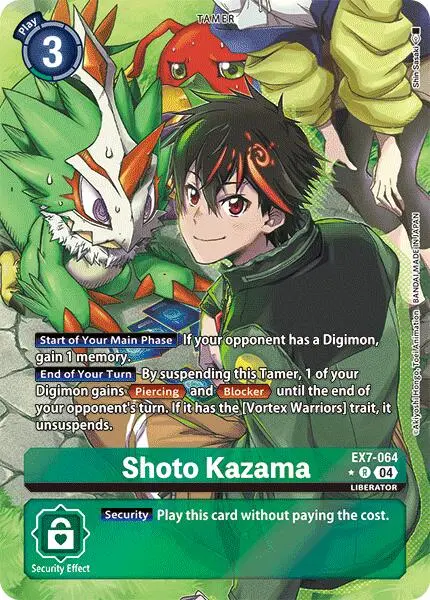 Shoto Kazama [Ex7-064] (Alternate Art) [Digimon Liberator] 1