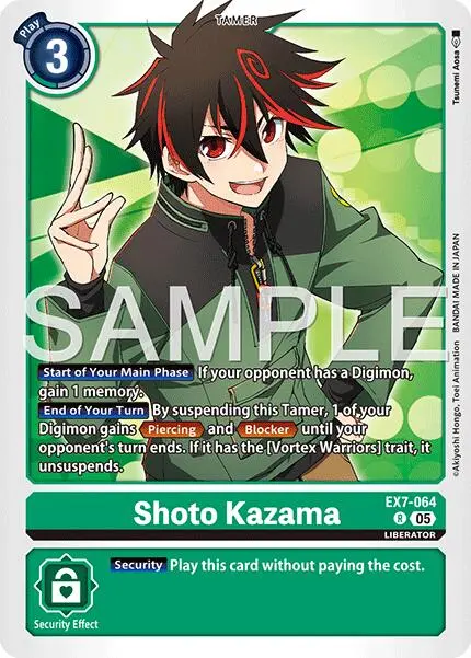 Shoto Kazama [Ex7-064] (Reprint) [Advanced Booster Digimon Generation] 1