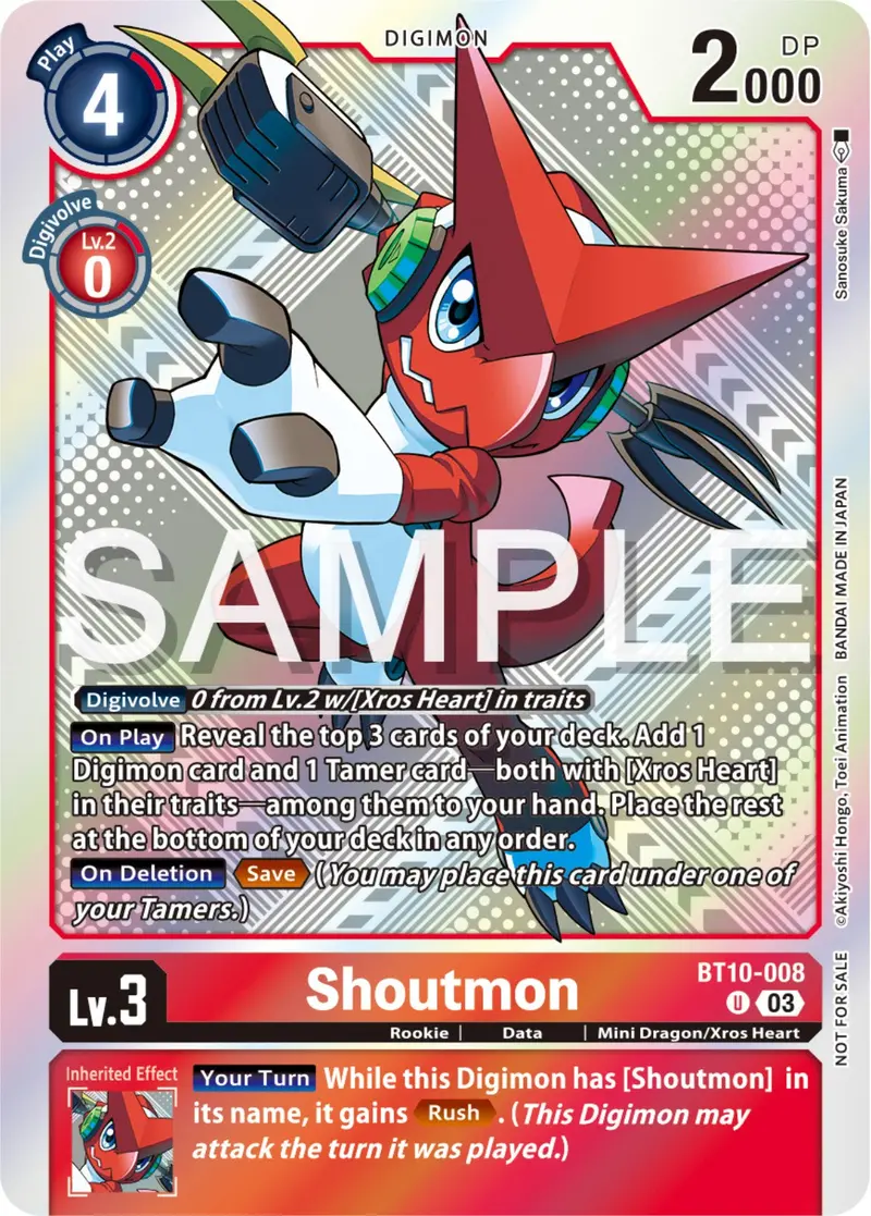 Shoutmon [Bt10-008] (Exceed Apocalypse Pre-Release Winner) [Exceed Apocalypse Pre-Release Cards] 1