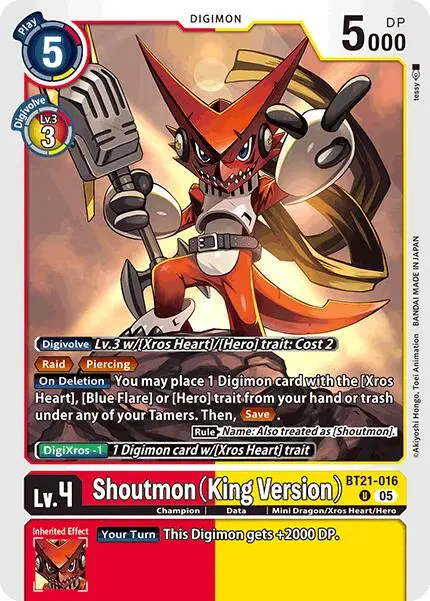 Shoutmon [Bt21-016] (King Version) [World Convergence] 1