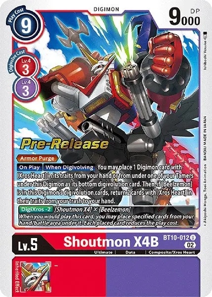 Shoutmon X4b [Bt10-012] [Xros Encounter Pre-Release Cards] 1