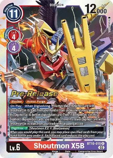 Shoutmon X5b [Bt10-015] [Xros Encounter Pre-Release Cards] 1