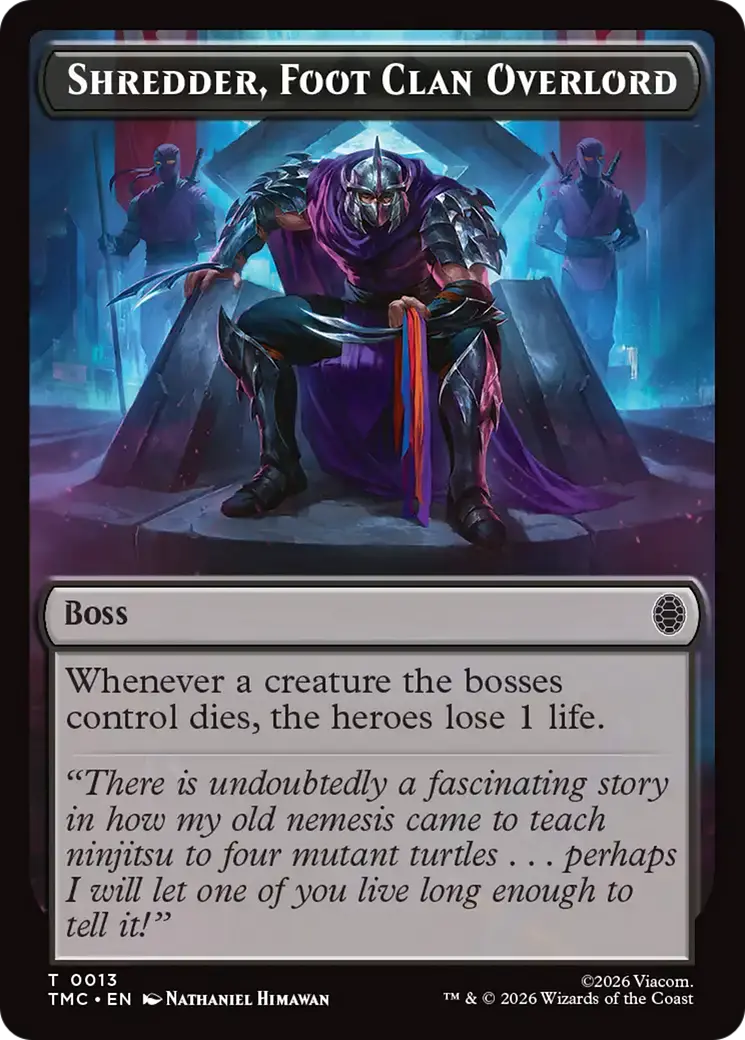 Shredder, Foot Clan Overlord [Teenage Mutant Ninja Turtles Commander Tokens] 1