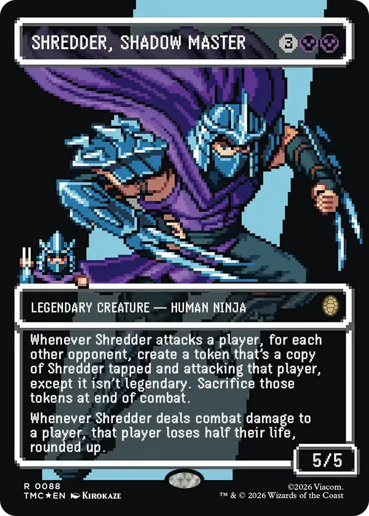 Shredder, Shadow Master (Borderless) (Surge Foil) [Teenage Mutant Ninja Turtles Commander] 1