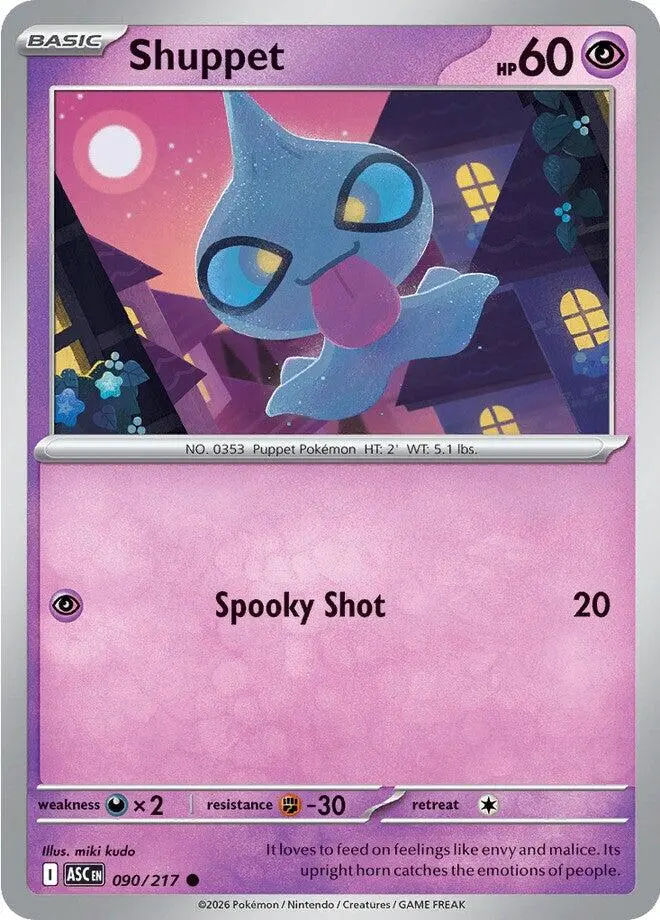 Shuppet (090/217) [Mega Evolution: Ascended Heroes] 1
