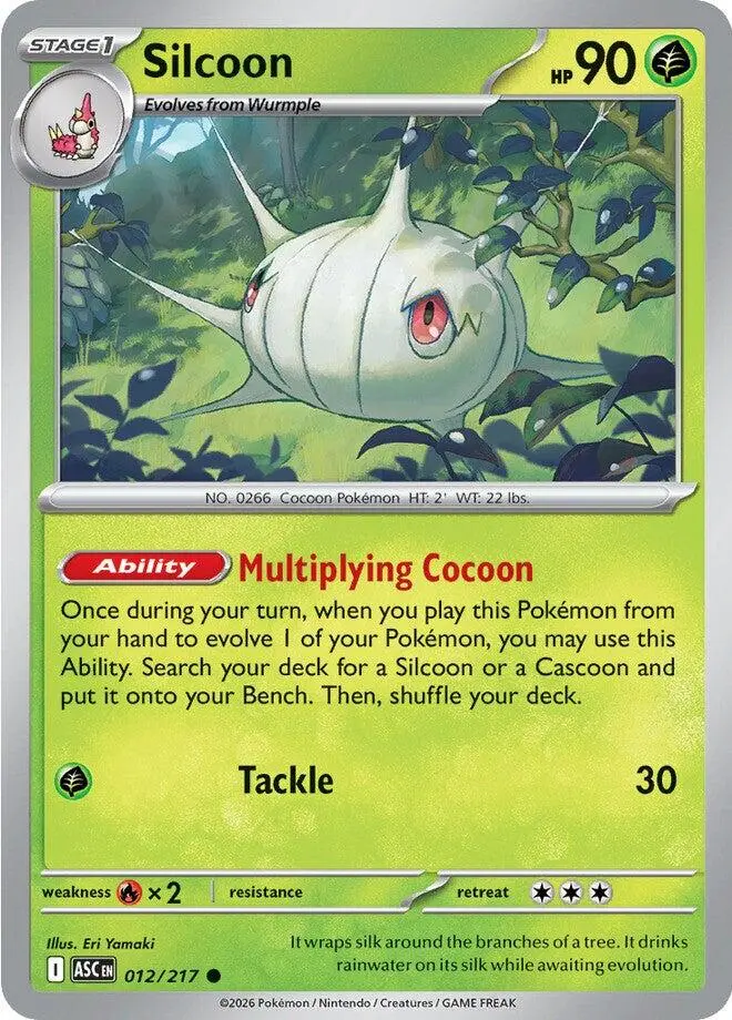Silcoon (012/217) [Mega Evolution: Ascended Heroes] 1