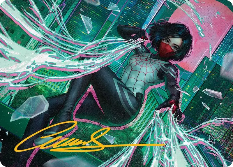 Silk, Web Weaver Art Card (29/54) (Gold-Stamped Signature) [Marvel's Spider-Man Art Series] 1