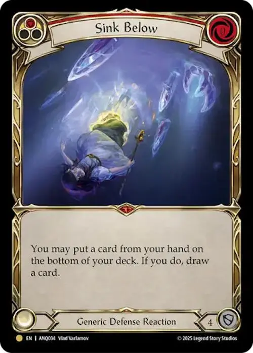 Sink Below (Red) (Gold) [Anq034] (Compendium Of Rathe - Antiquity Pack) 1