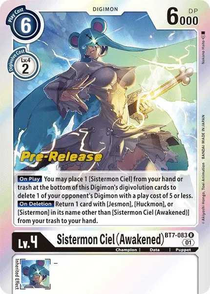 Sistermon Ciel (Awakened) [Bt7-083] [Next Adventure Pre-Release Cards] 1