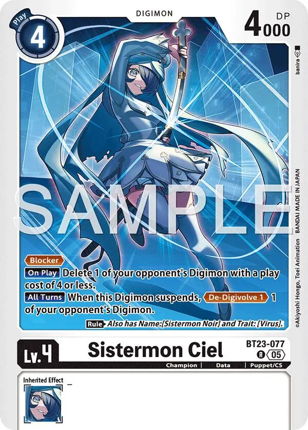 Sistermon Ciel [Bt23-077] [Hackers' Slumber] 1