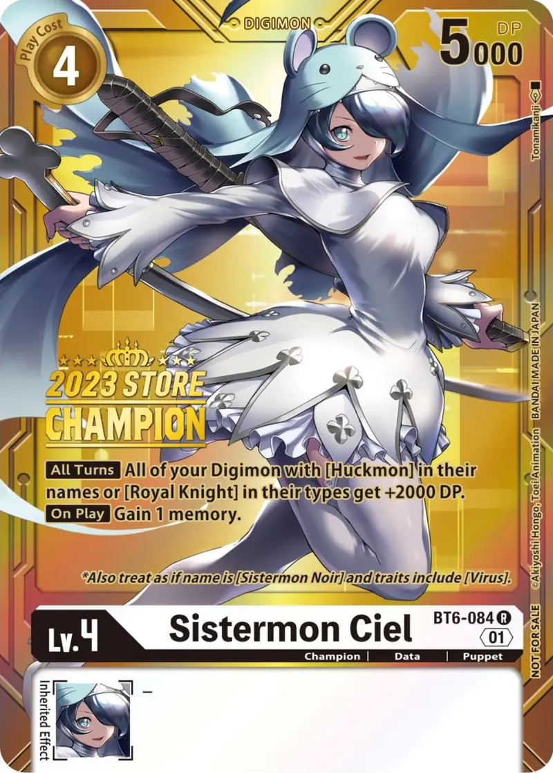 Sistermon Ciel [Bt6-084] (2023 Store Champion) [Double Diamond Promos] 1