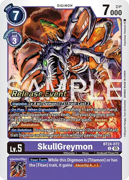 Skullgreymon [Bt24-072] [Time Stranger Release Events Cards] 1