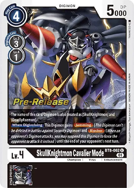 Skullknightmon: Cavalier Mode [Bt8-062] [New Awakening Pre-Release Cards] 1