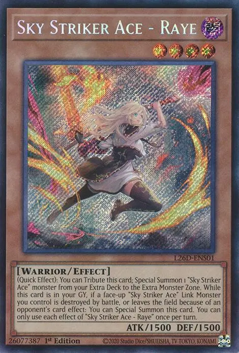 Sky Striker Ace - Raye (Alternate Art) (Secret Rare) [L26d-Ens01] Secret Rare 1