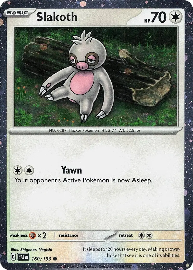 Slakoth (160/193) (Cosmos Holo) [Scarlet & Violet: Paldea Evolved] 1