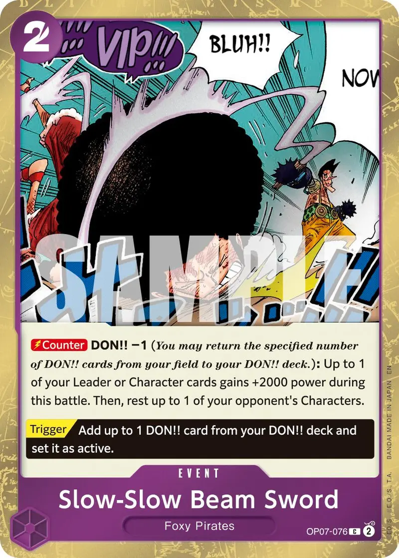 Slow-Slow Beam Sword (Pirate Foil) [Premium Booster -The Best- Vol. 2] 1