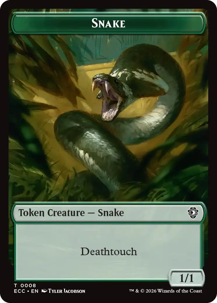 Snake // Scarecrow Double-Sided Token [Lorwyn Eclipsed Tokens] 1