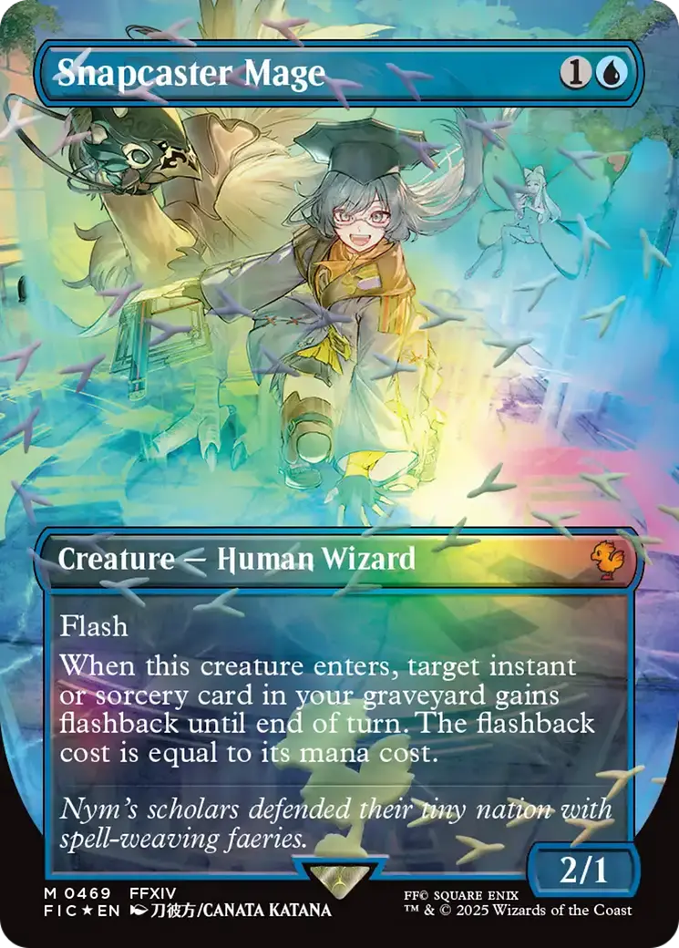 Snapcaster Mage (Borderless) (Chocobo Track Foil) [Final Fantasy Commander] 1