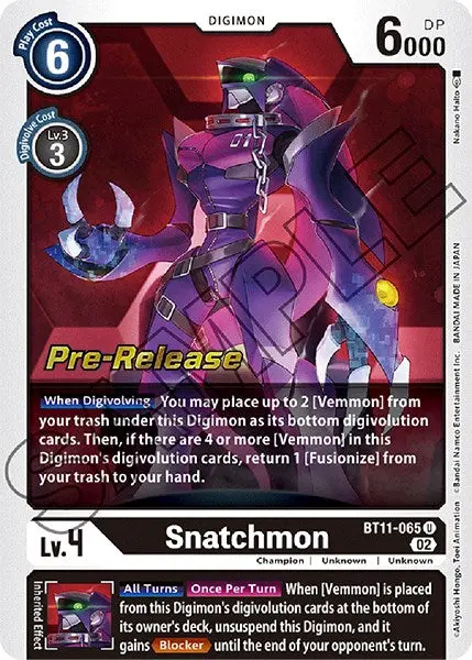 Snatchmon [Bt11-065] [Dimensional Phase Pre-Release Promos] 1