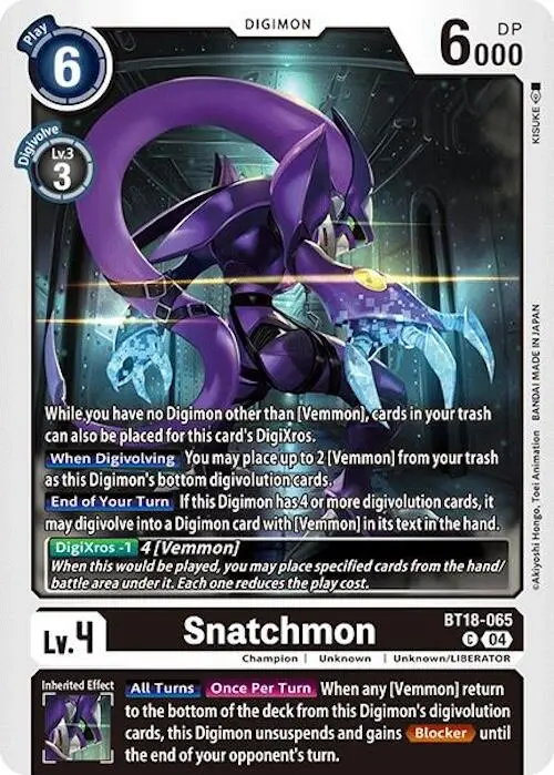 Snatchmon [Bt18-065] [Release Special Booster Ver.2.0] 1
