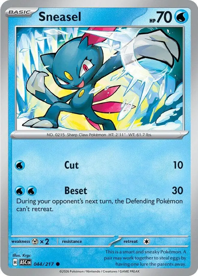 Sneasel (044/217) [Mega Evolution: Ascended Heroes] 1