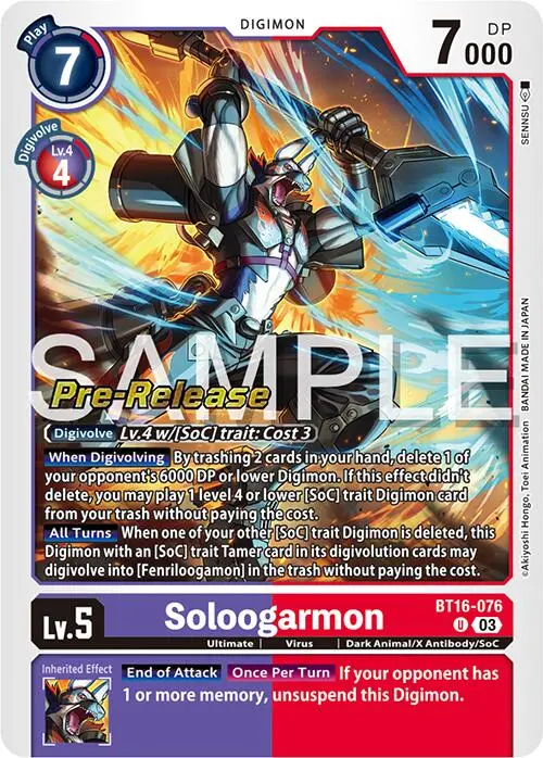 Soloogarmon [Bt16-076] [Beginning Observer Pre-Release Promos] 1