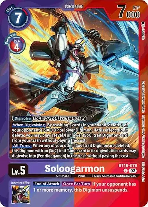 Soloogarmon [Bt16-076] (Event Pack 7) [Beginning Observer] 1