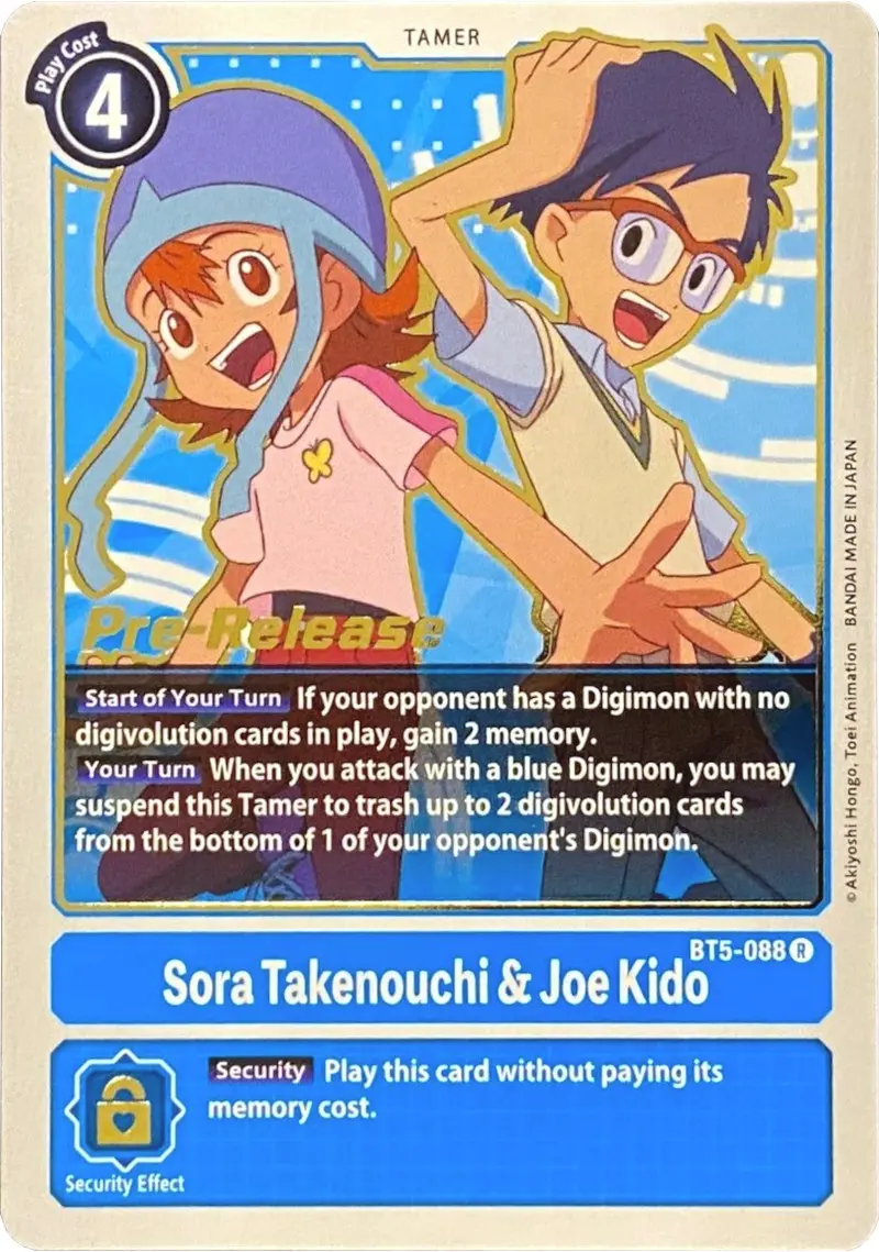 Sora Takenouchi & Joe Kido [Bt5-088] [Battle Of Omni Pre-Release Promos] 1