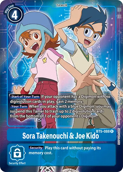 Sora Takenouchi & Joe Kido [Bt5-088] (Buy-A-Box Promo) [Battle Of Omni Promos] 1