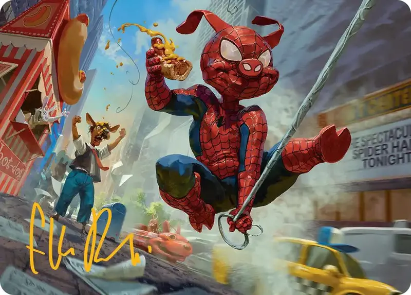 Spider-Ham, Peter Porker Art Card (Gold-Stamped Signature) [Marvel's Spider-Man Art Series] 1