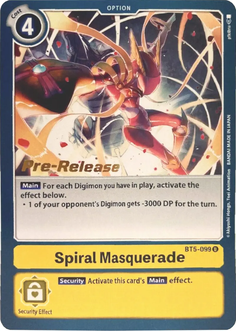 Spiral Masquerade [Bt5-099] [Battle Of Omni Pre-Release Promos] 1